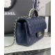 Chanel SMALL FLAP BAG With Top Diamond Handle Lambskin & Gold-Tone Metal AS4141 Navy High