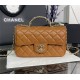 Chanel SMALL FLAP BAG With Top Diamond Handle Lambskin & Gold-Tone Metal AS4141 Caramel High