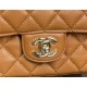 Chanel SMALL FLAP BAG With Top Diamond Handle Lambskin & Gold-Tone Metal AS4141 Caramel High