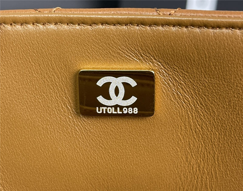 Chanel SMALL FLAP BAG With Top Diamond Handle Lambskin & Gold-Tone Metal AS4141 Caramel High