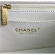 Chanel SMALL FLAP BAG With Top Diamond Handle Lambskin & Gold-Tone Metal AS4141 White High