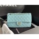 Chanel Medium Classic Flap Bag Tweed Green High