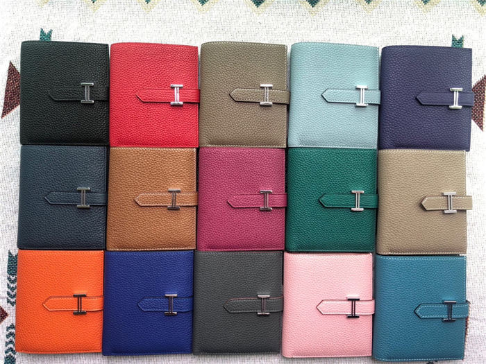 Hermes Bearn Compact Wallet Togo Leather In ALL COLORS High