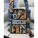 Dior D-BUBBLE BUCKET BAG Dior Paisley Embroidery Blue 022 High