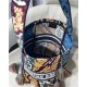 Dior D-BUBBLE BUCKET BAG Dior Paisley Embroidery Blue 022 High