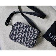 Dior POUCH WITH SHOULDER STRAP Dior Oblique Jacquard Beige and Black High