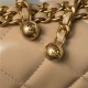 Chanel SMALL FLAP BAG Calfskin & Gold-Tone Metal AS2649 Beige A