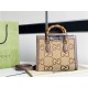 Gucci Diana jumbo GG small tote bag 660195 Camel and ebony jumbo GG canvas High