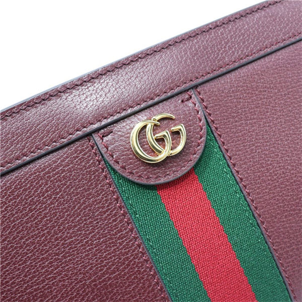 Gucci Ophidia GG small shoulder bag Burgundy leather High