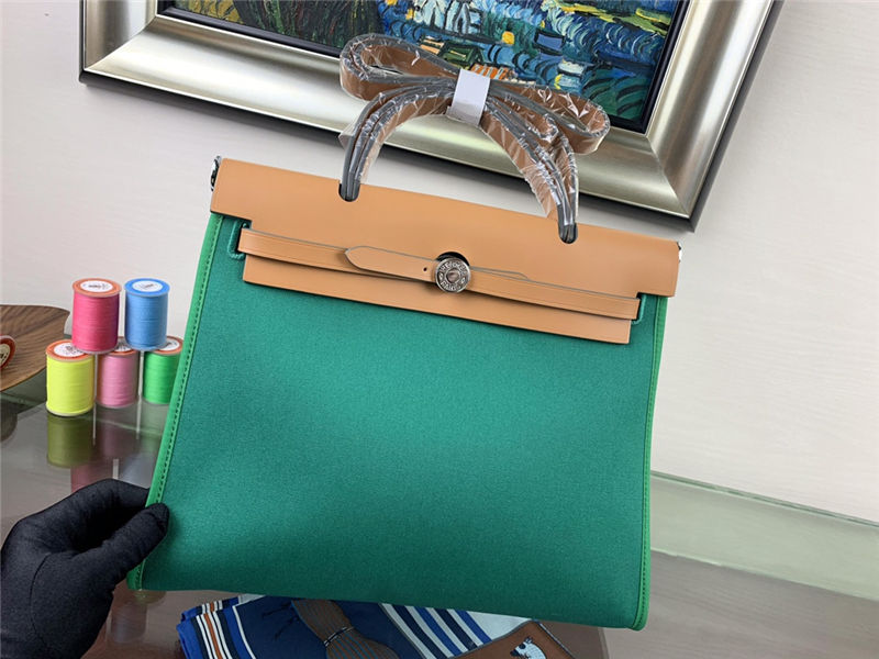 Hermes Herbag 31 Green Dark High