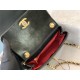 MINI FLAP BAG Calfskin, Imitation Pearls & Gold-Tone Metal Black High