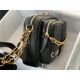 SMALL UTILITY BAG Camera Bag Calfskin Gold-Tone Metal Black High