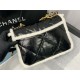 Chanel 19 Flap Bag Calfskin Gold-Tone, Silver-Tone & Ruthenium-Finish Metal Black High