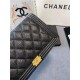 BOY Chanel WALLET ON CHAIN Grained Calfskin & Gold-Tone Metal Black High