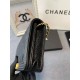 BOY Chanel WALLET ON CHAIN Grained Calfskin & Gold-Tone Metal Black High