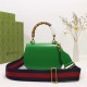 Gucci Bamboo 1947 small top handle bag Green Leather 675797 High