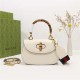 Gucci Bamboo 1947 small top handle bag White Leather 675797 High