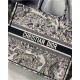 LARGE Dior BOOK TOTE Toile de Jouy Embroidery Black High