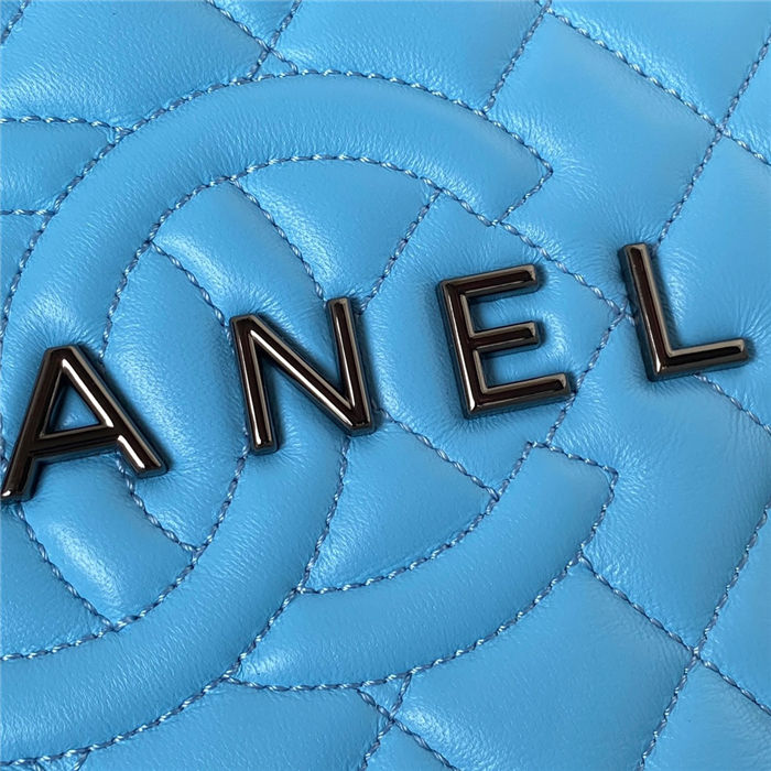 Chanel STAR HANDBAG Lambskin & Pewter-Tone Metal AS4579 Blue A