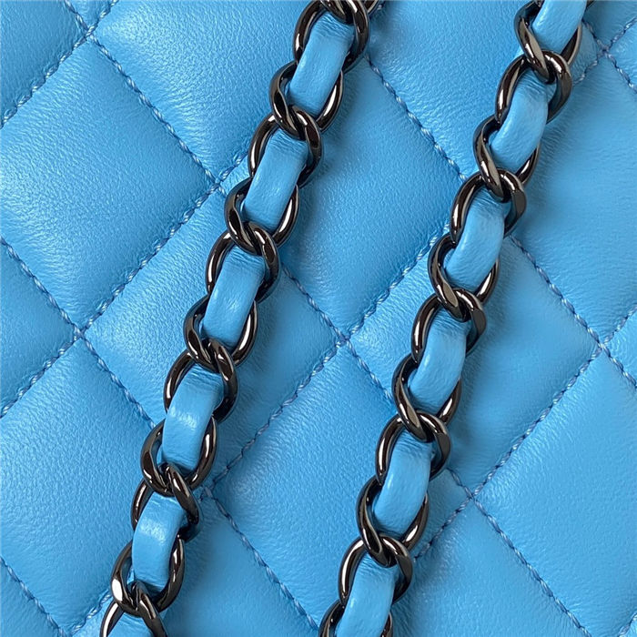 Chanel STAR HANDBAG Lambskin & Pewter-Tone Metal AS4579 Blue A