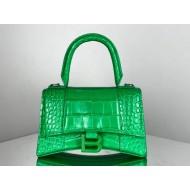 WOMEN'S HOURGLASS XS TOP HANDLE BAG Crocodile Green High