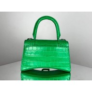 WOMEN'S HOURGLASS XS TOP HANDLE BAG Crocodile Green High