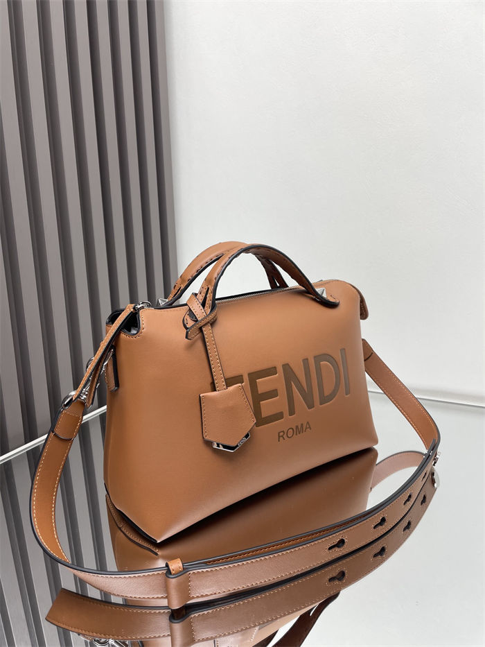 Fendi By The Way Medium Boston bag leather Brown High