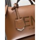 Fendi By The Way Medium Boston bag leather Brown High