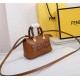 Fendi By The Way Mini Boston bag leather Brown High