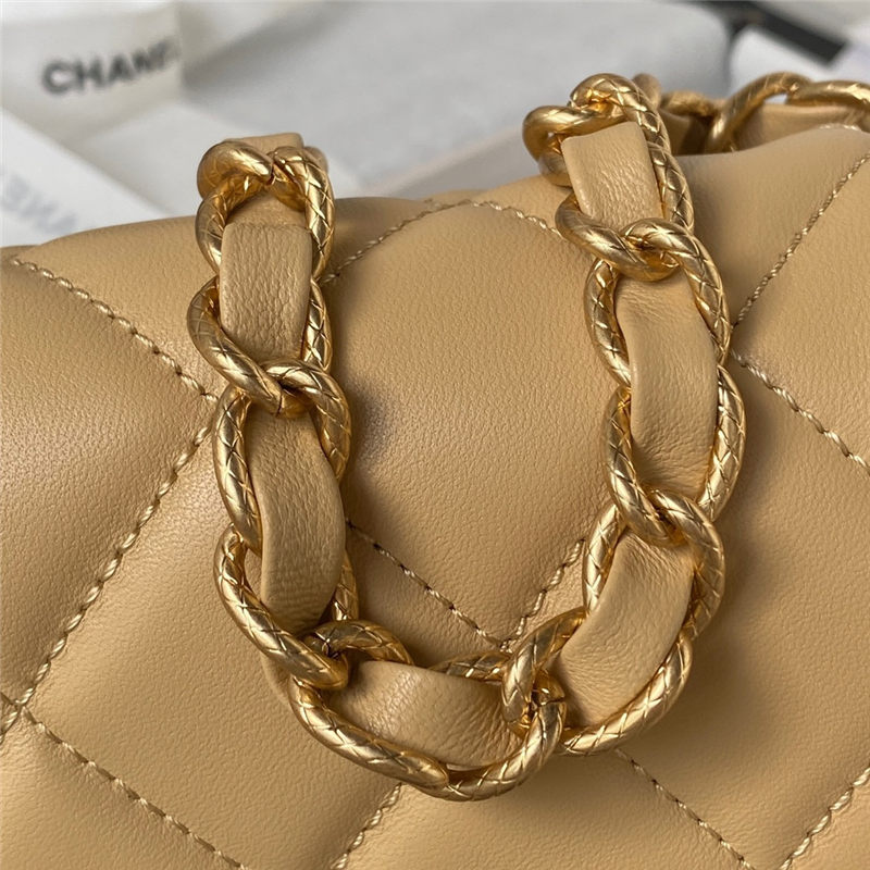 Chanel MINI FLAP BAG Calfskin AS4263 Beige A