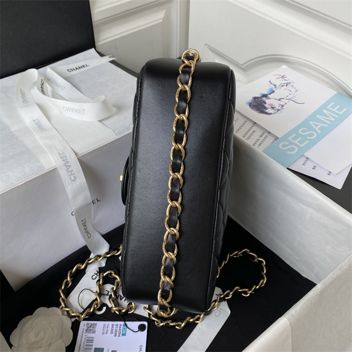 Chanel SMALL FLAP BAG Calfskin AS4264 Black A