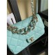 Chanel FLAP BAG AS1354 Lambskin & Gold-Tone Metal Blue High