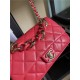 Chanel FLAP BAG AS1354 Lambskin & Gold-Tone Metal Red High