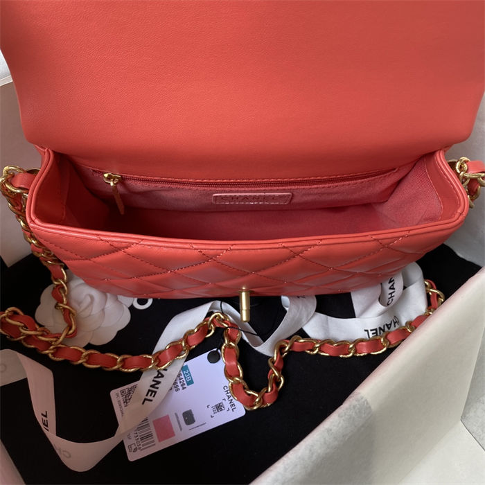 Chanel SMALL FLAP BAG Calfskin AS4264 Red A