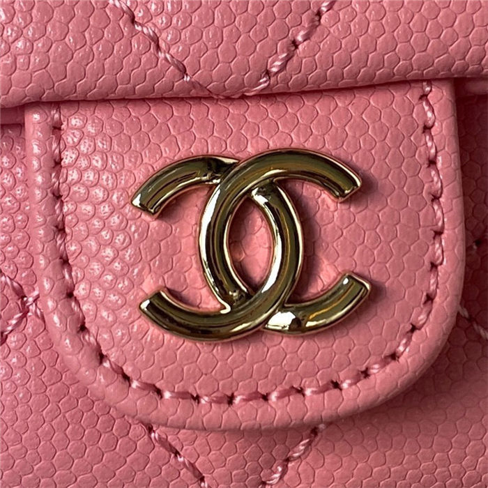 Chanel SMALL BACKPACK AS4399 Grained Shiny Calfskin & Gold-Tone Metal Pink A