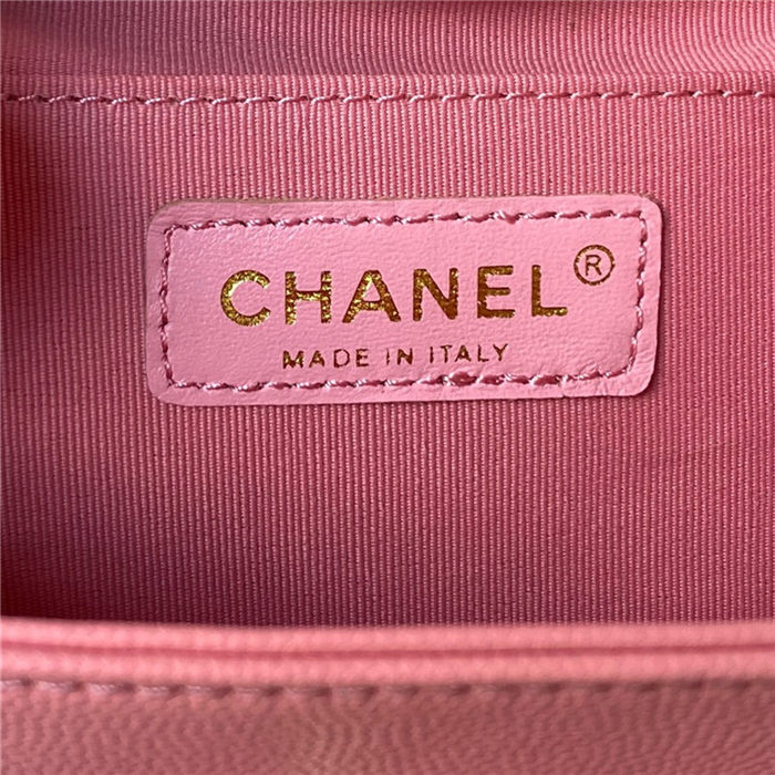 Chanel SMALL BACKPACK AS4399 Grained Shiny Calfskin & Gold-Tone Metal Pink A