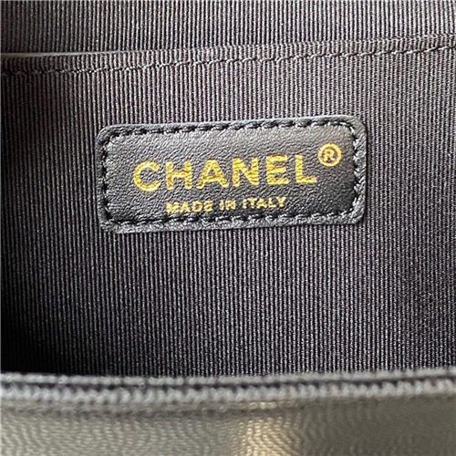 Chanel BACKPACK AS4398 Grained Shiny Calfskin & Gold-Tone Metal Black A