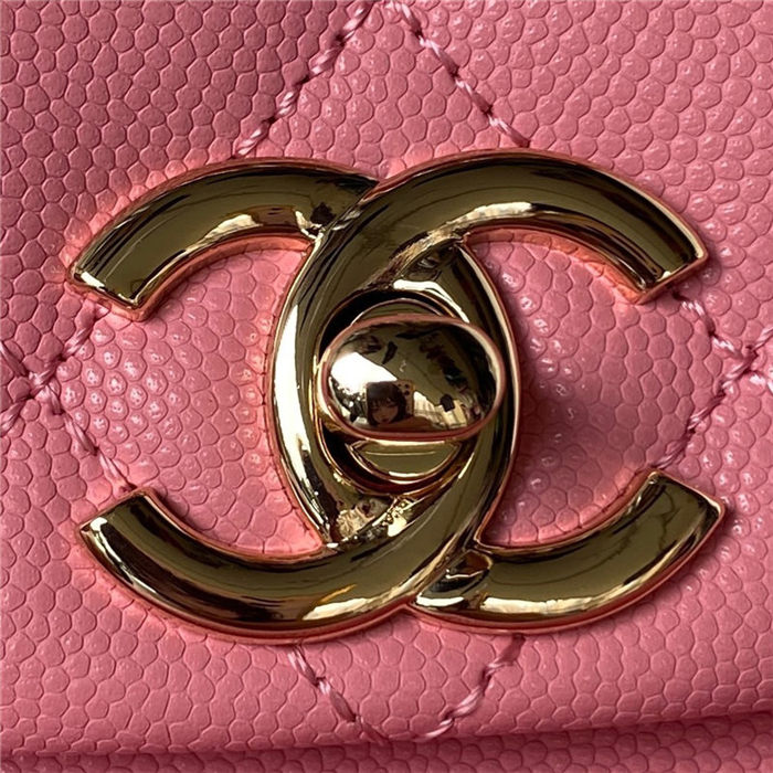 Chanel BACKPACK AS4398 Grained Shiny Calfskin & Gold-Tone Metal Pink A