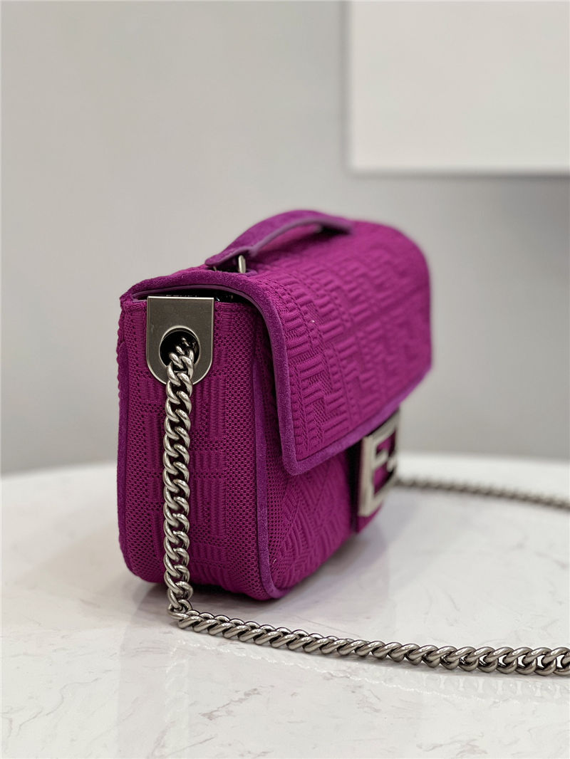 Baguette Chain Midi Bag FF Fabric Purple High