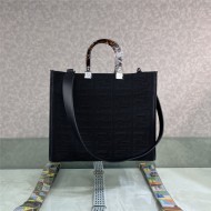 MEDIUM Fendi SUNSHINE Shopper FF Fabric Black High