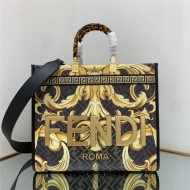 MEDIUM Fendi SUNSHINE Fendace Printed leather shopper High