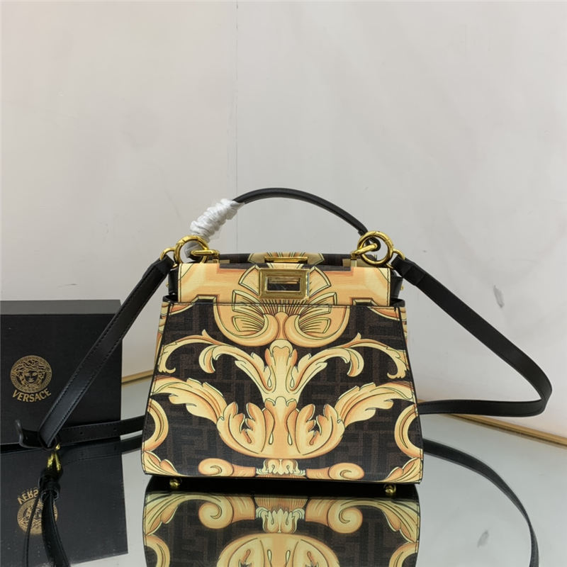 PEEKABOO MINI Fendace Printed FF leather bag High