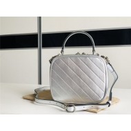 Gucci Blondie Top Handle bag Leather 744434 Silver High