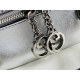 Gucci Blondie Top Handle bag Leather 744434 Silver High