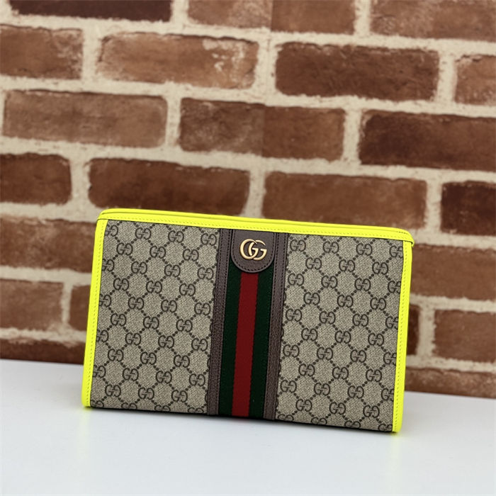 Gucci OPHIDIA POUCH 598234 Yellow High