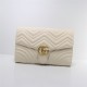 GG Marmont Clutch Leather White 498079 High