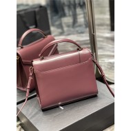 CASSANDRA MEDIUM TOP HANDLE BAG IN SMOOTH LEATHER Wine High