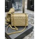 COLLEGE MEDIUM CHAIN BAG IN QUILTED LEATHER Beige High