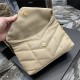 LOULOU PUFFER MINI BAG IN QUILTED LAMBSKIN Gold-Tone Beige High