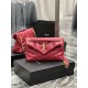 LOULOU PUFFER SMALL BAG IN QUILTED LAMBSKIN Gold-Tone Red High